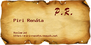 Piri Renáta névjegykártya