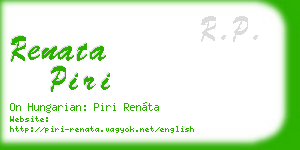 renata piri business card